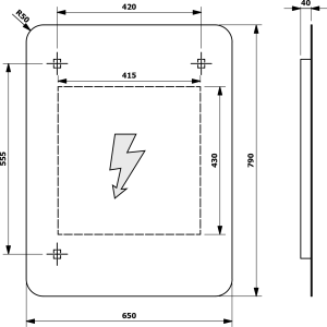 Sapho SENFINECO zrcadlo s LED osvětlením 65x79cm, 3D efekt SF115