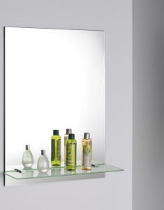 Aqualine Zrcadlo s policí 60x80cm, včetně závěsů 22430-01
