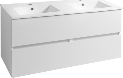 Aqualine PANEDA umyvadlová skříňka 119x55x45, 2cm, bílá PN212