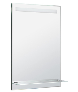 Aqualine Zrcadlo s LED osvětlením a policí 60x80cm, kolébkový vypínač ATH53