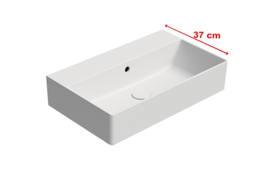 GSI KUBE X keramické umyvadlo 60x37cm, bez otvoru, bílá mat 9454009