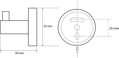 Sapho X-ROUND WHITE háček, bílá mat XR205W