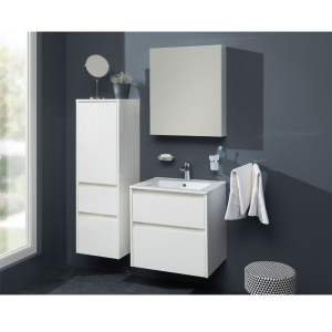 Mereo Koupelnová skříňka zrcadlová 60 cm, galerka, 2 x dvířka, Multidecor, Beton Chicago tm šedý CN798G62BCS2