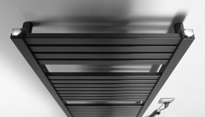 Aqualine TONDI-E elektrické otopné těleso rovné 450x970 mm, 300 W, černá mat DE456T