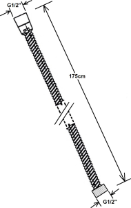 Sapho POWERFLEX kovová sprchová hadice, 175cm, zlato FLE10ZL