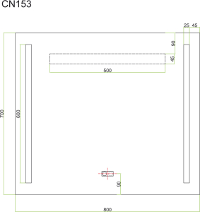 Mereo Zrcadlo 80x70 cm s LED osvětlením a odmlžováním CN153