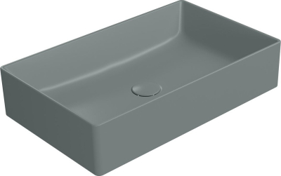 GSI KUBE X keramické umyvadlo na desku, 60x37cm, agave mat 945304