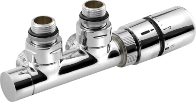Sapho TWIN připojovací sada ventilů termostatická pro středové připojení, pravá, chrom CP3010S