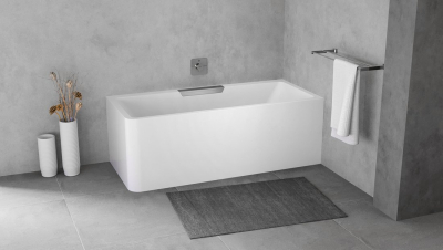 Polysan CASCATA R MONOLITH obdélníková vana 180x80x60cm, kaskáda nerez 73836MR.100