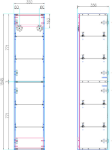 Mereo Siena, koupelnová skříňka 155 cm vysoká, L/P, antracit mat CN434LP
