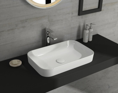 Isvea SOTT AQUA keramické umyvadlo 60x38cm, bílá 10SQ50060