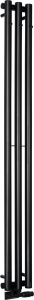 Sapho PILON otopné těleso 196x1800mm, se třemi háčky pro ručník, černá mat IZ128T