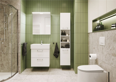 Mereo Koupelnová skříňka zrcadlová 60 cm, galerka, 2 x dvířka, Multidecor, Černá Supermat CN798G62CIPM