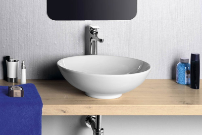 Sapho DIMP keramické umyvadlo na desku, Ø 46cm, bílá WH060
