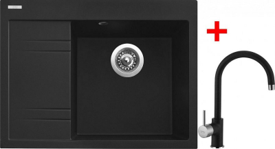 Granitový dřez Sinks RIM 650 P Metalblack + Vitalia GR G3274