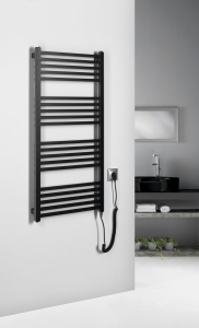 Sapho METRO-E elektrické otopné těleso rovné 500x1060 mm, 400 W, černá mat ME410B