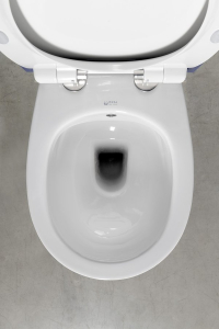 Isvea SENTIMENTI CLEANWASH závěsná WC mísa, integrovaný ventil a bidet. sprška, Rimless, 36x51cm, bílá 10ARS1010