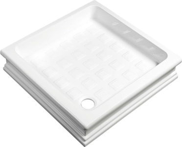 Kerasan RETRO keramická sprchová vanička, čtverec 90x90x20cm, bílá 133801