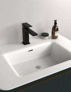 Sapho CUBEMIX stojánková umyvadlová baterie, černá mat CM002B