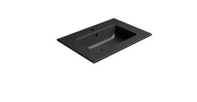 GSI PURA keramické umyvadlo Slim 62x46cm, černá mat 8884126