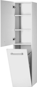 Aqualine VEGA skříňka vysoká s košem, 40x150x31cm, bílá VG160