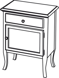 Sapho RETRO skříňka 60x80x38cm, buk, pravá 1690