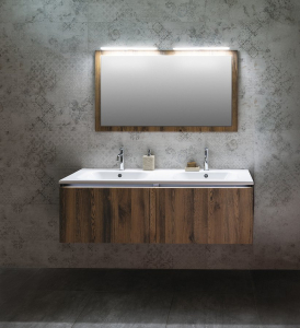 Sapho LOREA skříňka s dvojumyvadlem 141x46x51, 5cm (70+70cm), bílá mat LE070-3131-01