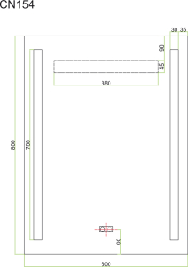 Mereo Zrcadlo 60x80 cm s LED osvětlením CN154