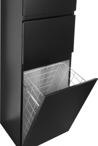 Aqualine ALTAIR vysoká skříňka s košem 40x184x31cm, černá mat AI685
