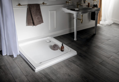 Gelco DIONA sprchová vanička z litého mramoru, čtverec 90x90x7, 5cm, bílá GD009