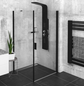 Polysan ZOOM BLACK čtvercový sprchový kout 800x800mm L/P varianta ZL1280BZL3280B