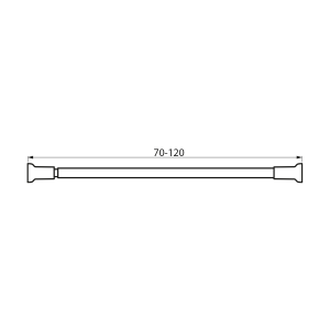 Aqualine Teleskopická rozpěrná tyč 70-120cm, nerez lesk TZ120