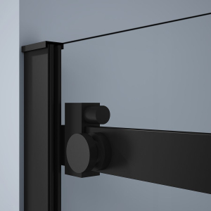Gelco DRAGON BLACK sprchové posuvné dveře rohový vstup 900mm, čiré sklo GD4290B