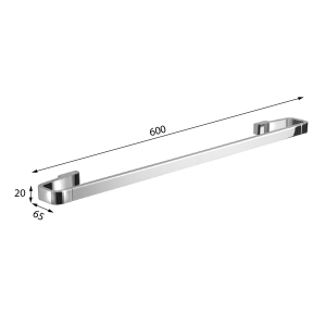 Gedy SAMOA držák ručníků 600mm, černá mat A8216014
