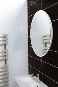 Sapho FLOAT kulaté zrcadlo s LED podsvícením ø 60cm, bílá 22559
