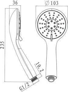 Mereo Ruční sprcha třípolohová ø 10 cm CB565H