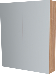 Mereo Koupelnová skříňka zrcadlová 80 cm, galerka, 2 x dvířka, Multidecor, Light Select Walnut CN798G82LSW1