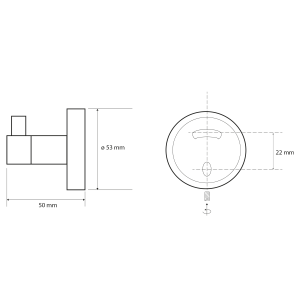 Sapho X-ROUND E háček, chrom XR205