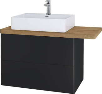 Mereo Siena, koupelnová skříňka 80 cm, černá mat CN441S