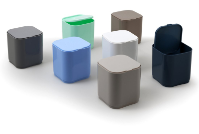 Gedy SEVENTY stolní odpadkový koš výklopný, plast ABS, bílá 630822