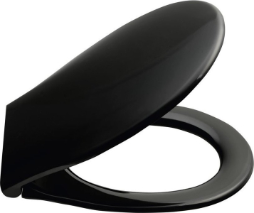 GSI CLASSIC WC sedátko, Soft Close, Quick Release, černá/chrom MSC87CN20