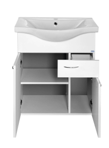 Aqualine KERAMIA FRESH umyvadlová skříňka, 1 zásuvka, 60, 6x74x34cm, bílá 50064A