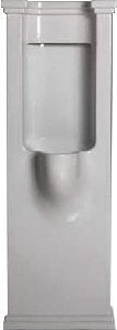 Kerasan WALDORF urinál na postavení se zakrytým přívodem vody 44x124, 5 cm, včetně sifonu, bílá 413101
