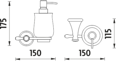 Nimco LADA Dávkovač tekutého mýdla, pumpička plast LA 19031K-65