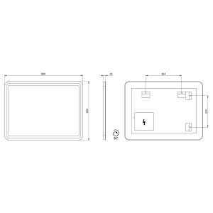 Sapho NYX zrcadlo s LED osvětlením 60x80cm NY060