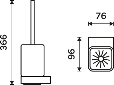 Nimco NIKAU Toaletní WC kartáč NK 30094CN-26