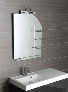 Aqualine WEGA zrcadlo s policemi 65x90cm 65028