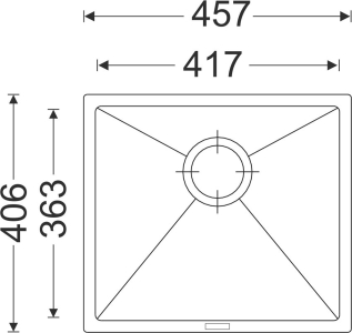 Granitový dřez Sinks FRAME 457 Metalblack + Vitalia G7874