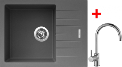 Granitový dřez Sinks PERFECTO 650 Titanium + Vitalia G10672