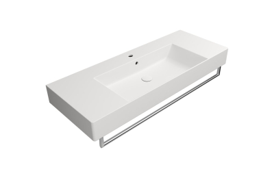 GSI KUBE X keramické umyvadlo 120x47cm, s odkládacími plochami, bílá mat 9452109